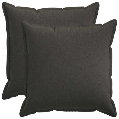 vidaXL Cushion with Pillow HOUTEN 2 pcs Dark Grey Faux Linen