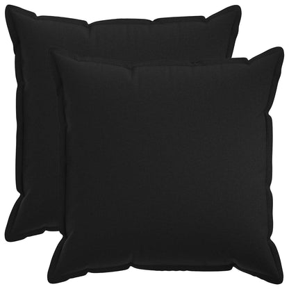 vidaXL Cushion with Pillow HOUTEN 2 pcs Black Faux Linen