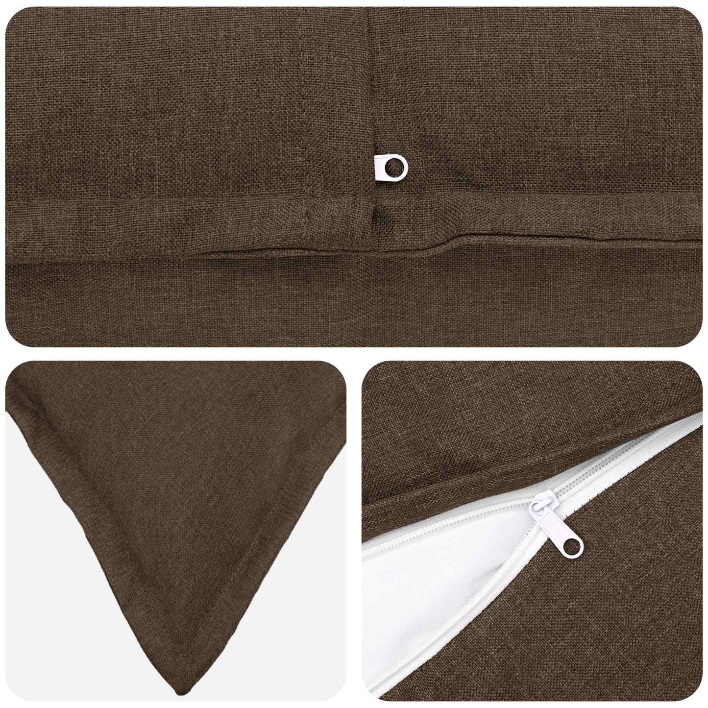vidaXL Cushion with Pillow HOUTEN 2 pcs Taupe Faux Linen