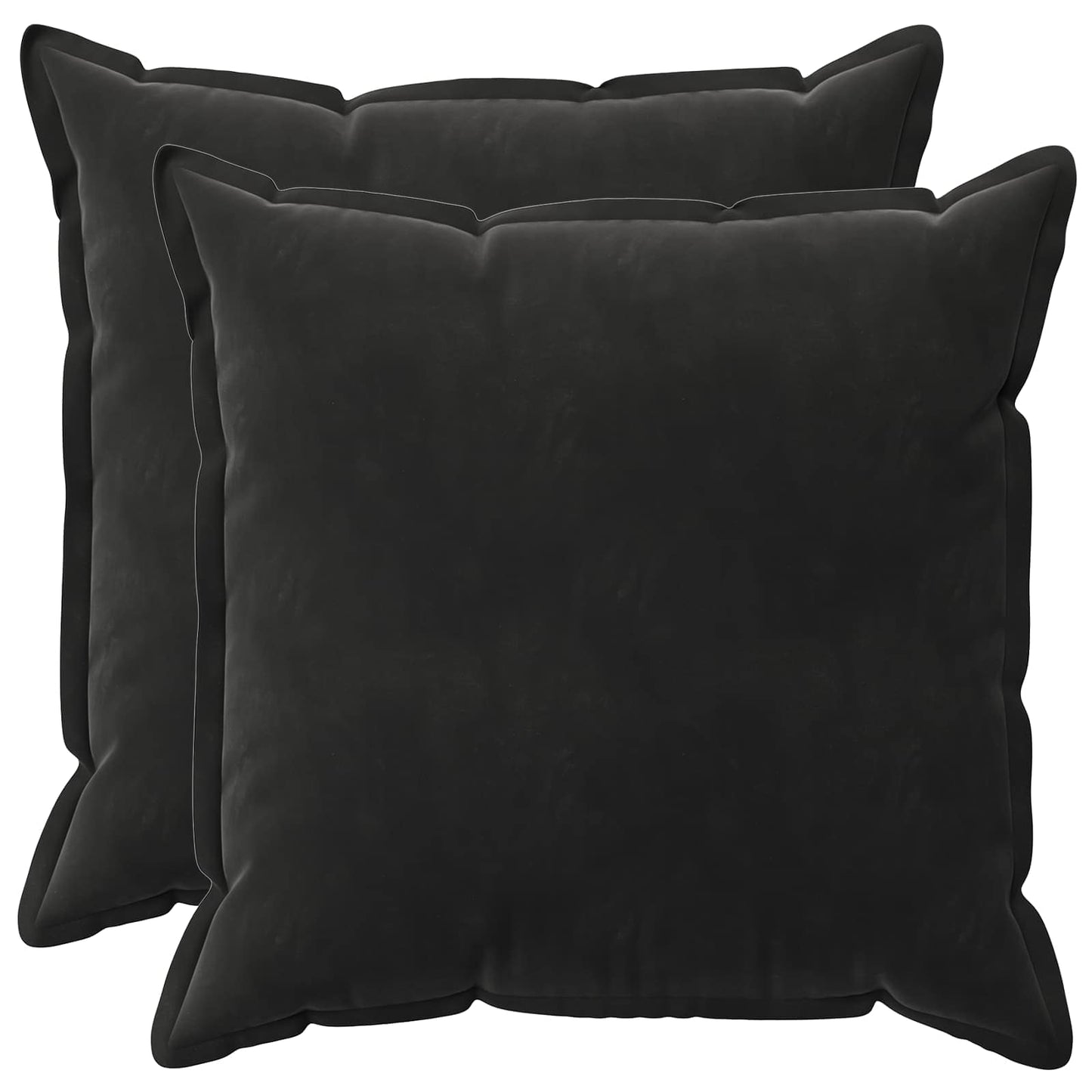 vidaXL Cushion with Pillow HOUTEN 2 pcs Black Velvet
