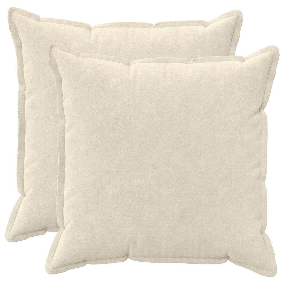 vidaXL Cushion with Pillow HOUTEN 2 pcs Cream Microfiber Fleece
