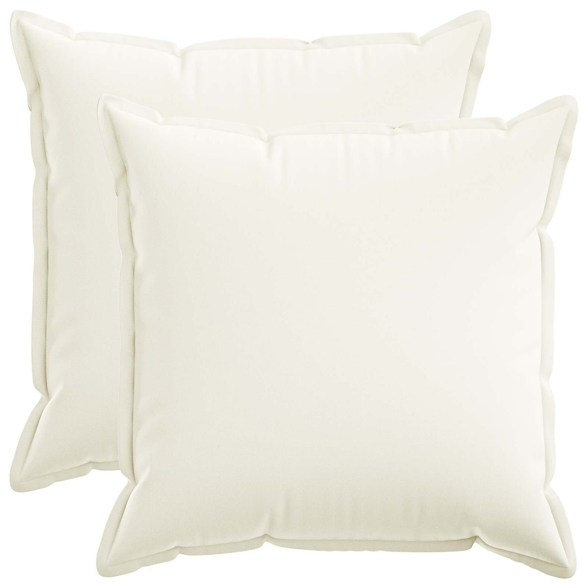 vidaXL Cushion with Pillow HOUTEN 2 pcs White Faux Linen
