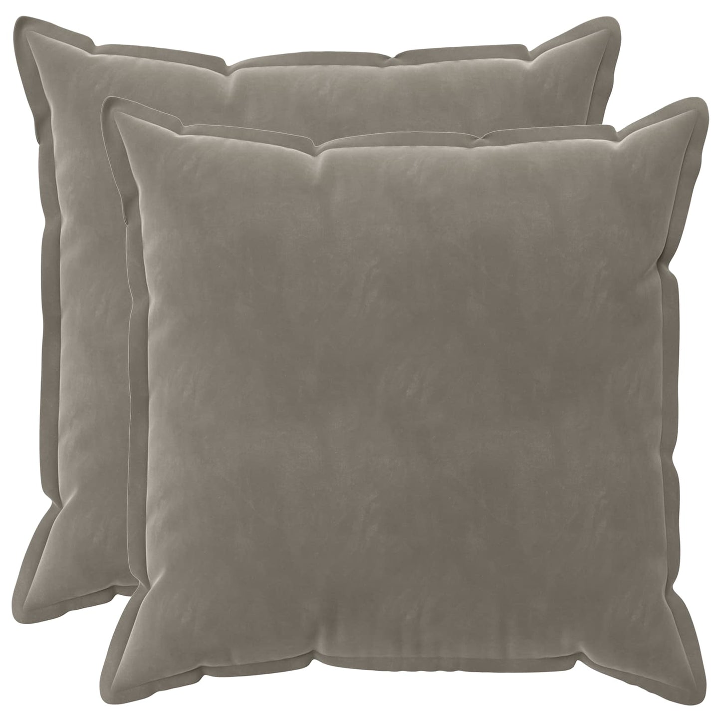vidaXL Cushion with Pillow HOUTEN 2 pcs Light Grey Velvet