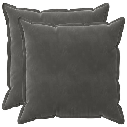 vidaXL Cushion with Pillow HOUTEN 2 pcs Dark Grey Velvet