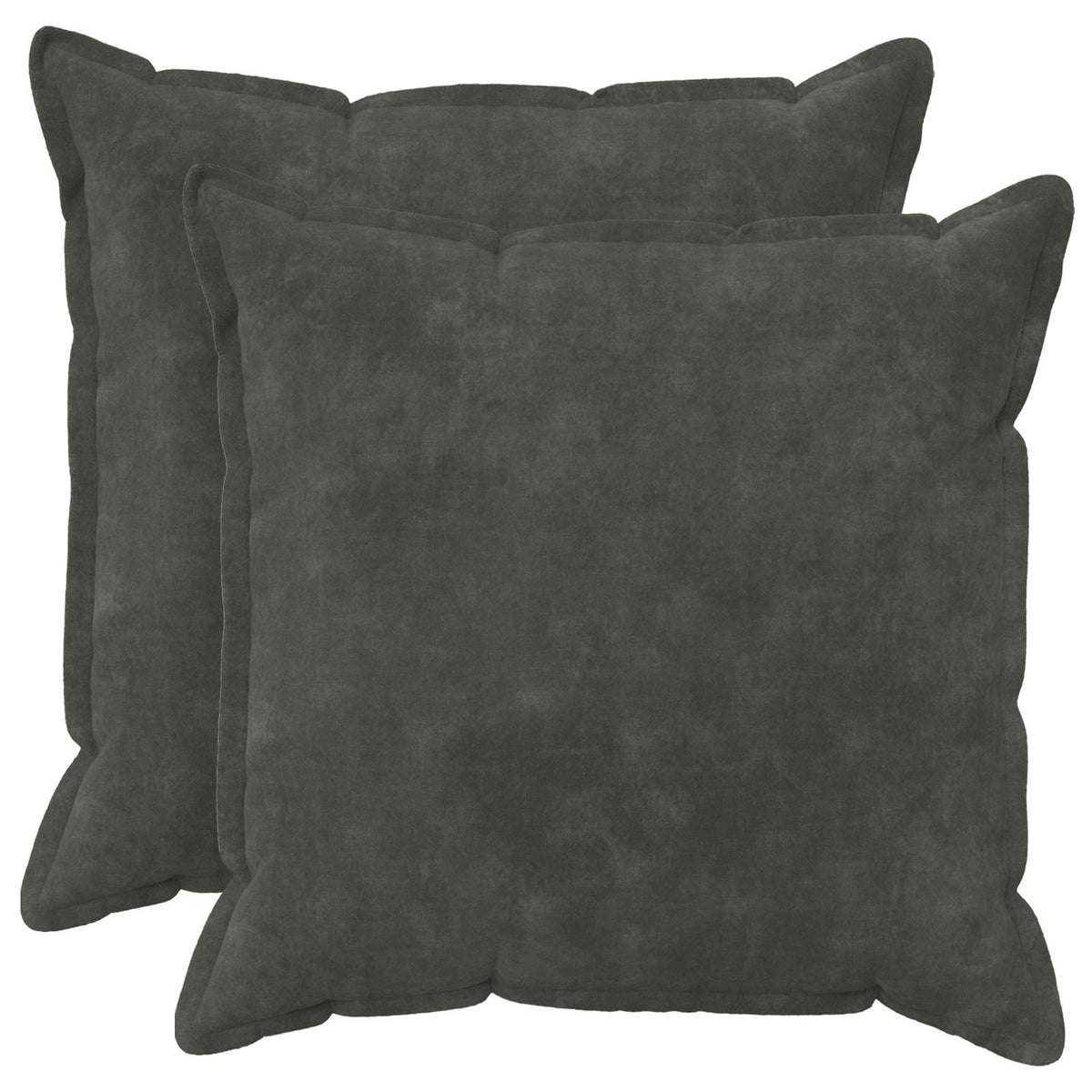vidaXL Cushion with Pillow HOUTEN 2 pcs Anthracite Microfiber Fleece