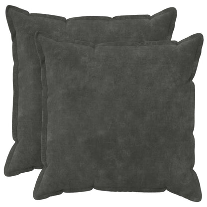 vidaXL Cushion with Pillow HOUTEN 2 pcs Anthracite Microfiber Fleece