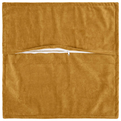 vidaXL Cushion with Pillow HOUTEN 2 pcs Yellow Microfiber Fleece