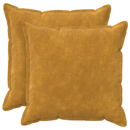 vidaXL Cushion with Pillow HOUTEN 2 pcs Yellow Microfiber Fleece