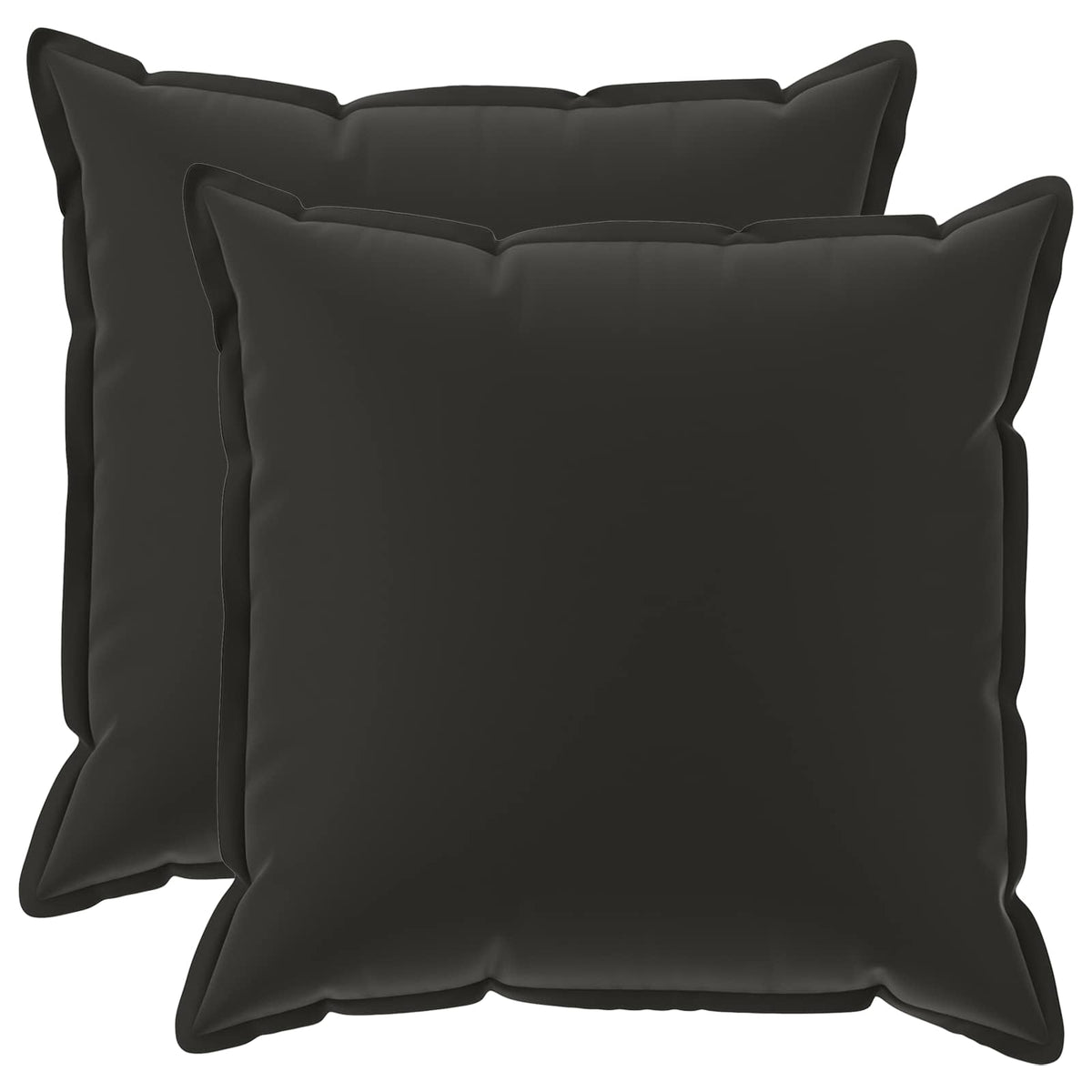 vidaXL Cushion with Pillow HOUTEN 2 pcs Black Polyester