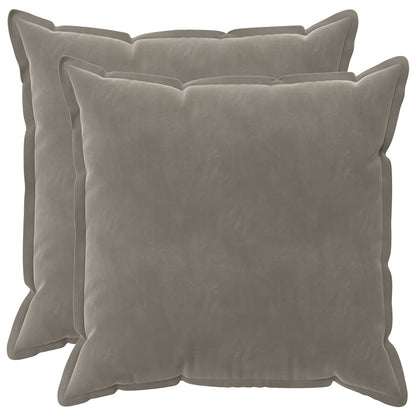 vidaXL Cushion with Pillow HOUTEN 2 pcs Light Grey Velvet