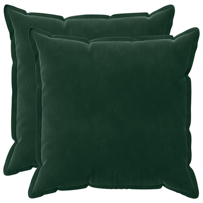 vidaXL Cushion with Pillow HOUTEN 2 pcs Dark Green Velvet