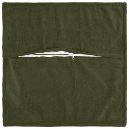vidaXL Cushion with Pillow HOUTEN 2 pcs Green Microfiber Fleece