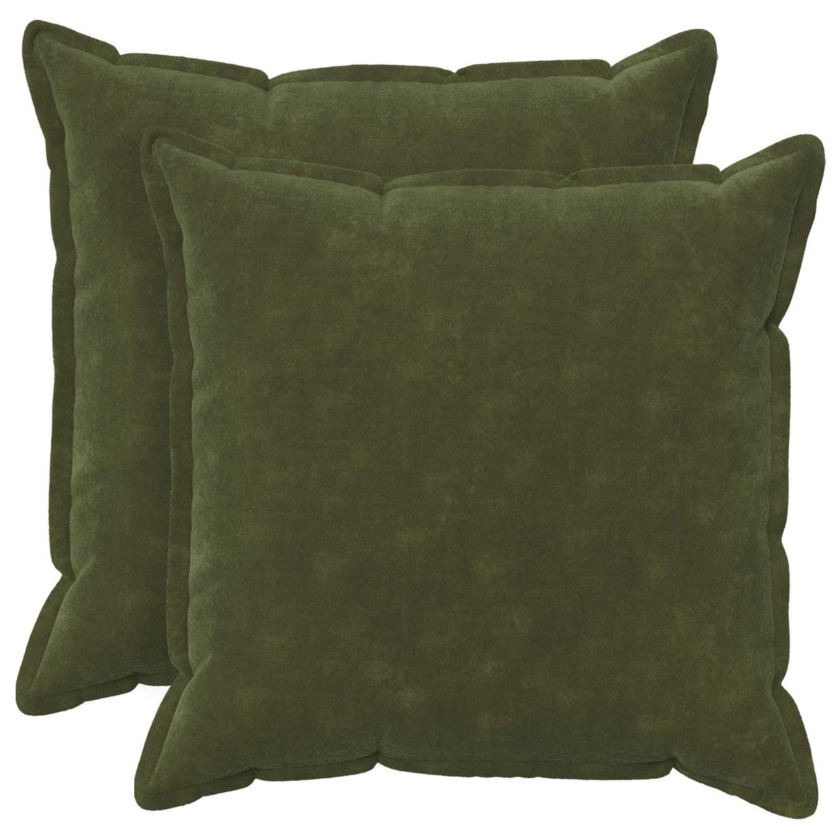 vidaXL Cushion with Pillow HOUTEN 2 pcs Green Microfiber Fleece