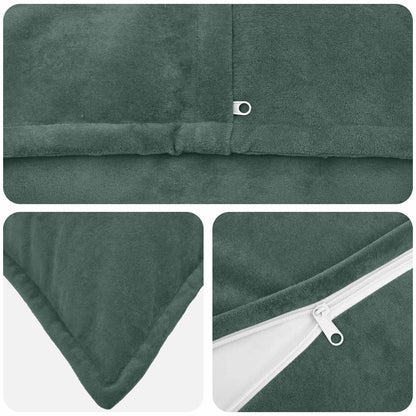vidaXL Cushion with Pillow HOUTEN 2 pcs Sea Blue Microfiber Fleece
