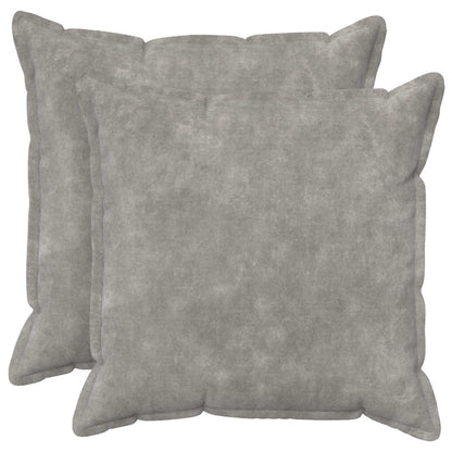 vidaXL Cushion with Pillow HOUTEN 2 pcs Light Grey Microfiber Fleece