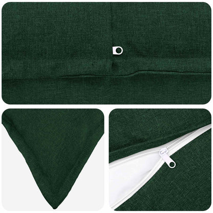 vidaXL Cushion with Pillow HOUTEN 2 pcs Dark Green Faux Linen