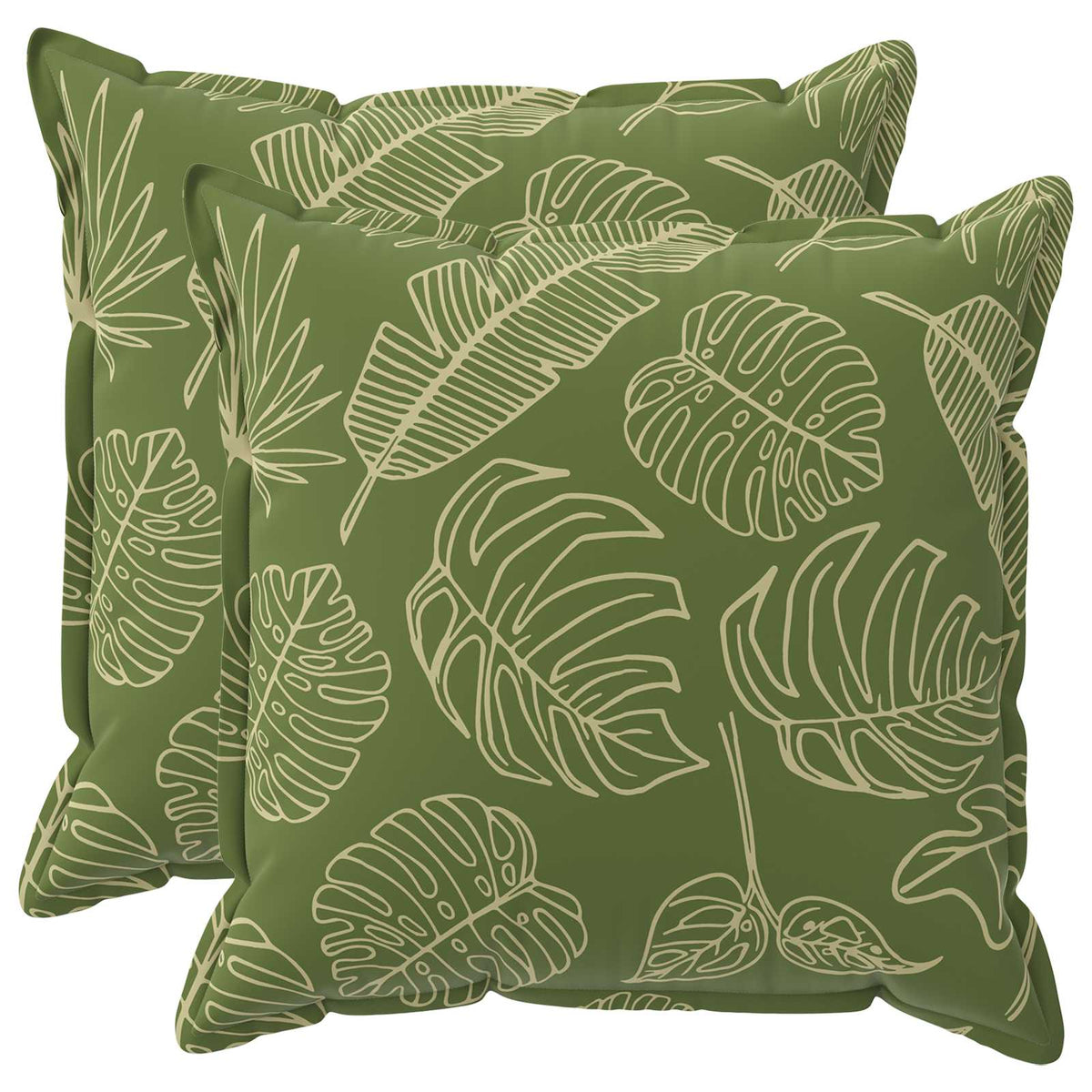 vidaXL Throw Pillow 2 pcs HOUTEN Leaf Design 70 x 70 cm Polyester