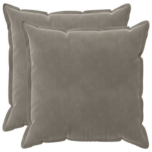 vidaXL Cushion with Pillow HOUTEN 2 pcs Light Grey Velvet