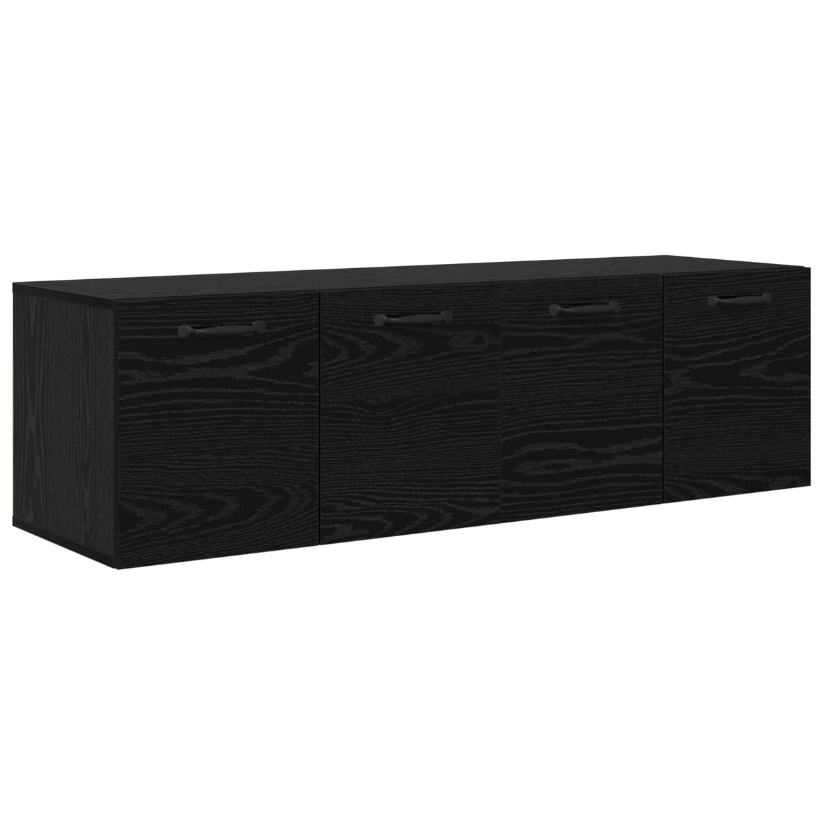 vidaXL Wall Cabinet 2 pcs 120 x 36.5 x 35 cm Engineered Wood Black Oak