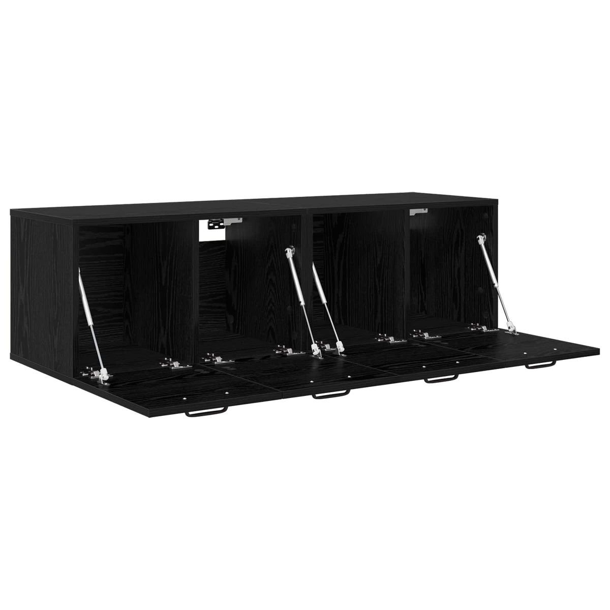 vidaXL Wall Cabinet 2 pcs 120 x 36.5 x 35 cm Engineered Wood Black Oak