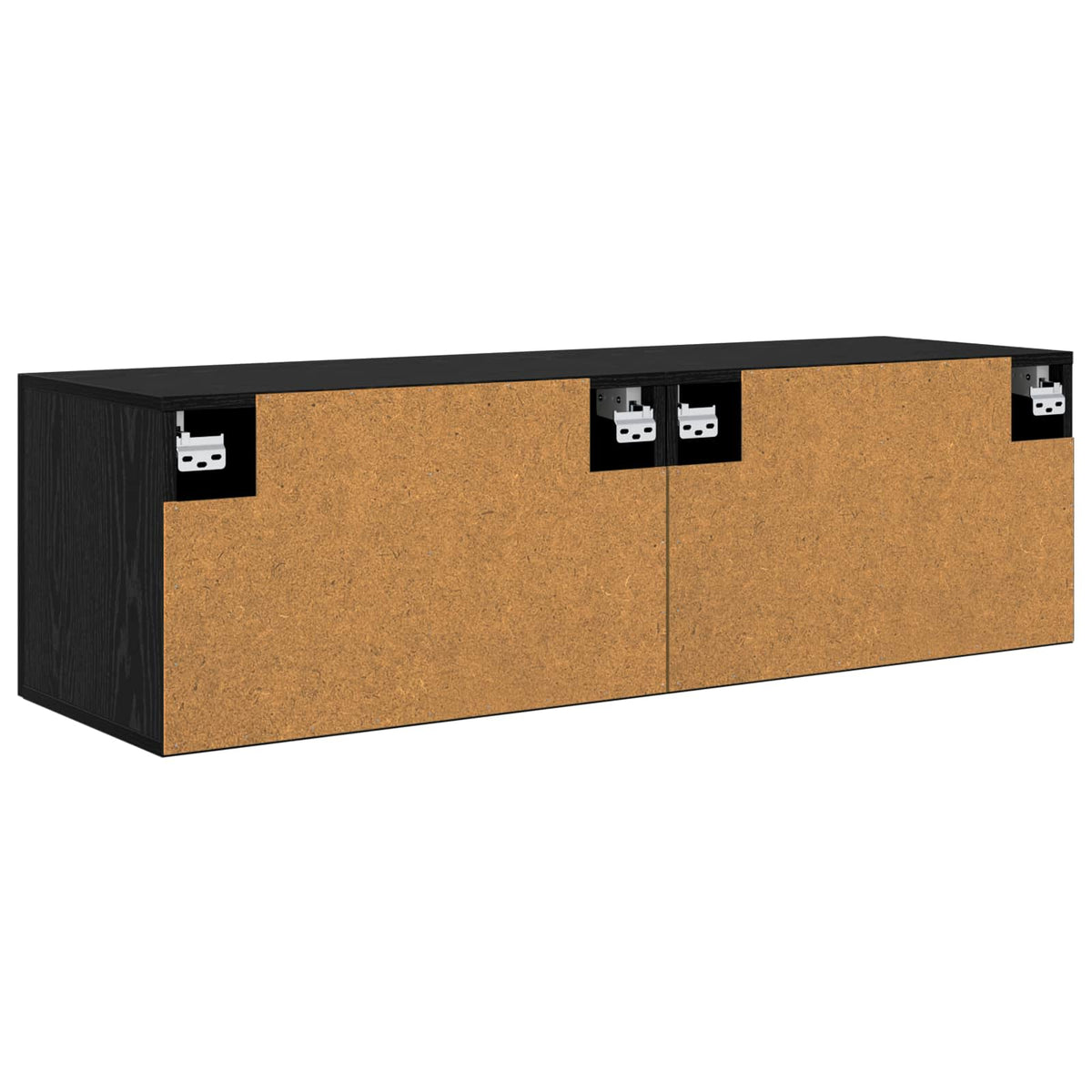 vidaXL Wall Cabinet 2 pcs 120 x 36.5 x 35 cm Engineered Wood Black Oak