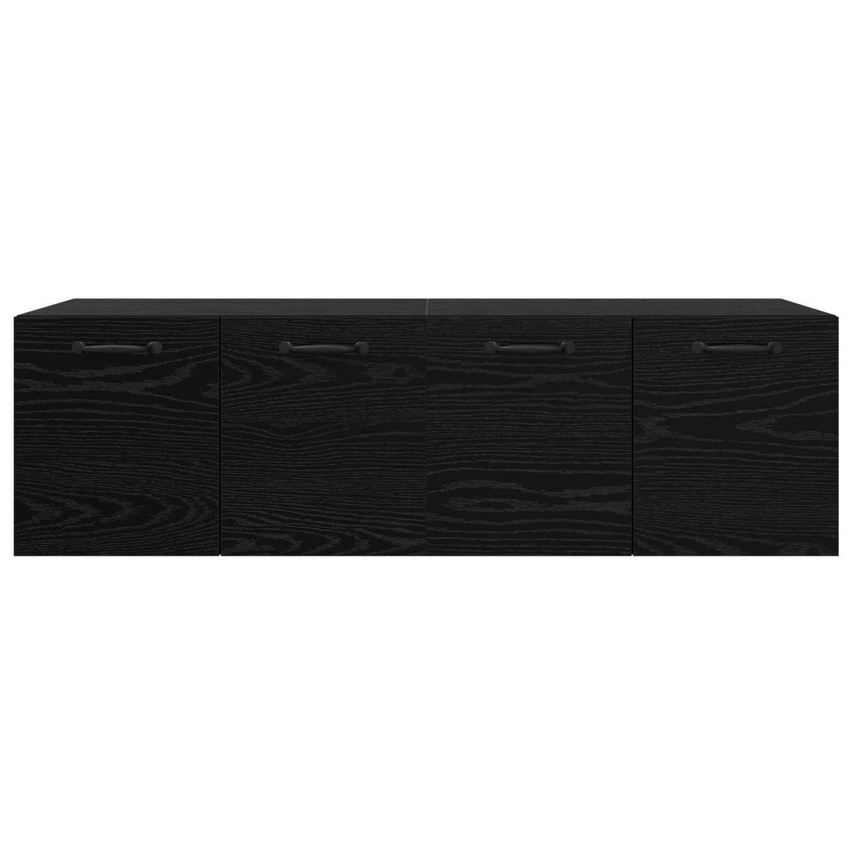 vidaXL Wall Cabinet 2 pcs 120 x 36.5 x 35 cm Engineered Wood Black Oak