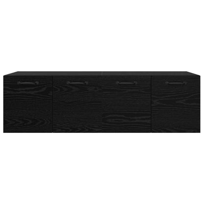 vidaXL Wall Cabinet 2 pcs 120 x 36.5 x 35 cm Engineered Wood Black Oak
