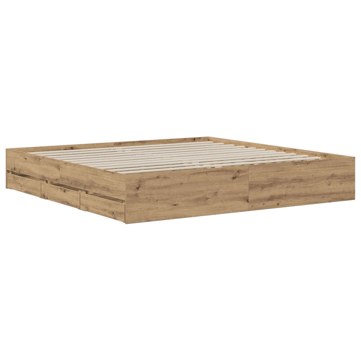 vidaXL Bed Frame with Storage Artisan Oak 180 x 200 cm Engineered wood
