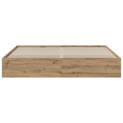 vidaXL Bed Frame with Storage Artisan Oak 180 x 200 cm Engineered wood