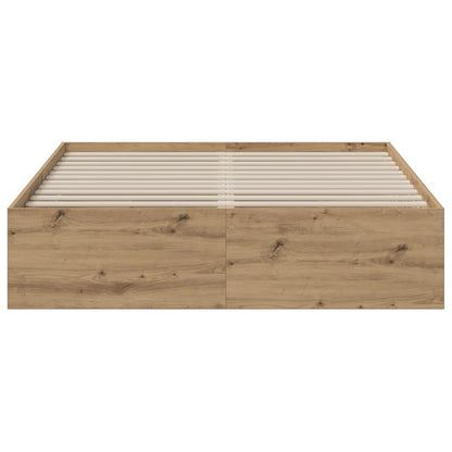 vidaXL Bed Frame with Storage Artisan Oak 160 x 200 cm Engineered wood