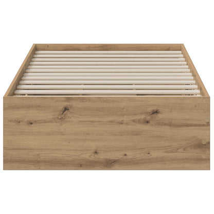 vidaXL Bed Frame with Storage Artisan Oak 90 x 200 cm Engineered wood