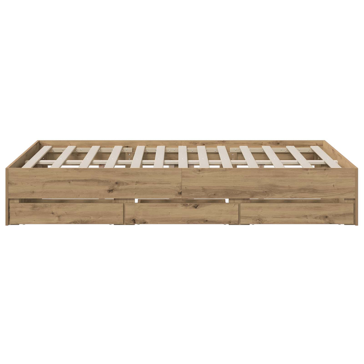 vidaXL Bed Frame with Storage Artisan Oak 140 x 190 cm Engineered wood