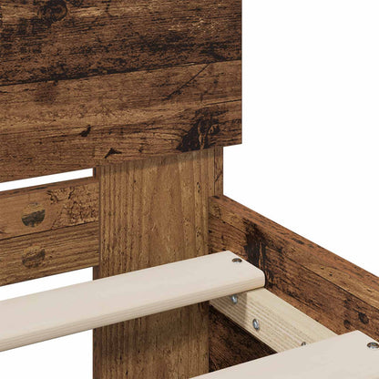 vidaXL Bed Frame with Headboard Old Wood 160 x 200 cm Engineered wood