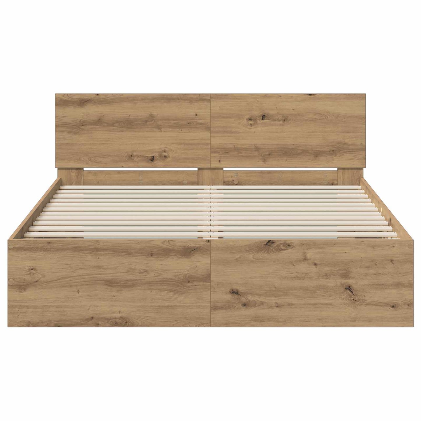 vidaXL Bed Frame with Headboard Artisan Oak 160 x 200 cm