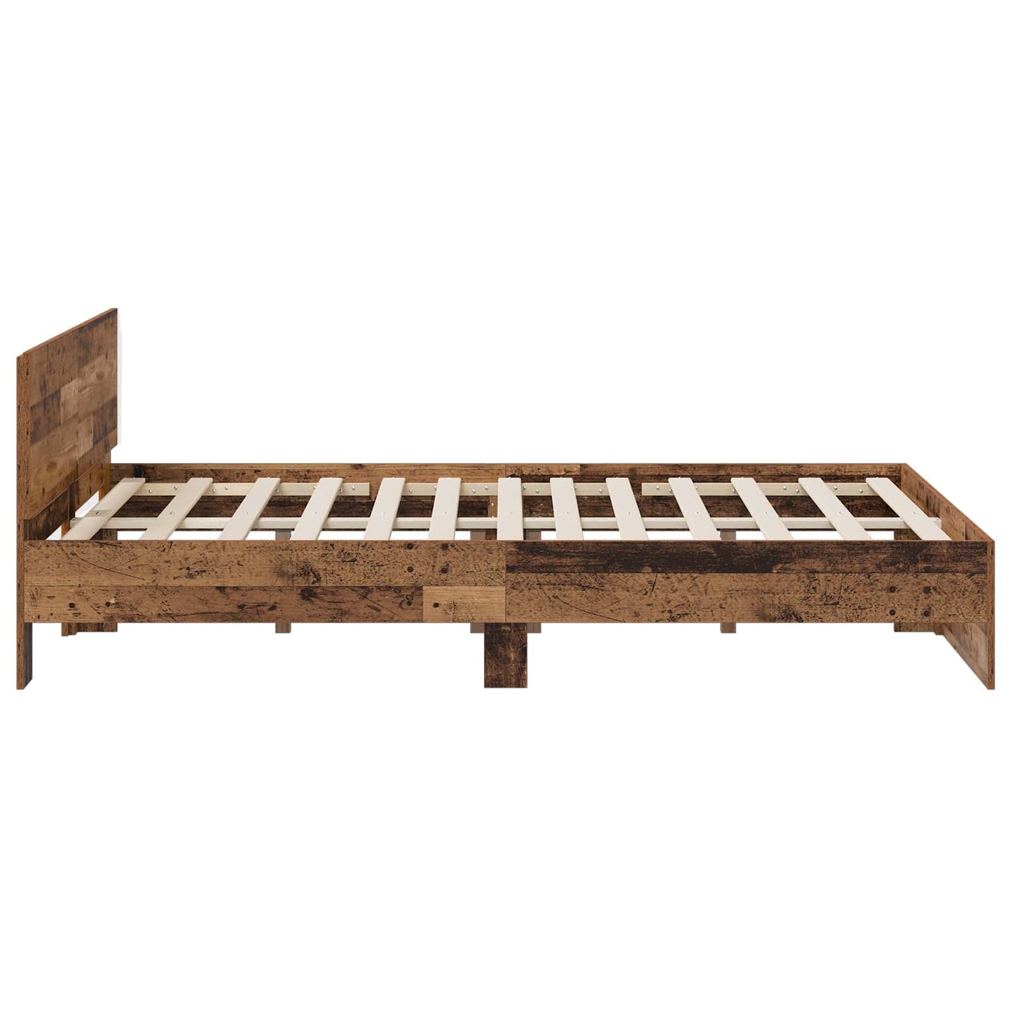 vidaXL Bed Frame with Headboard Old Wood 140 x 200 cm Engineered wood