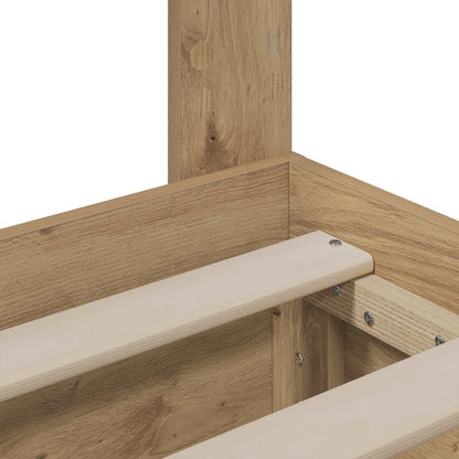 vidaXL Bed Frame with Storage and Headboard Artisan Oak 120 x 200 cm