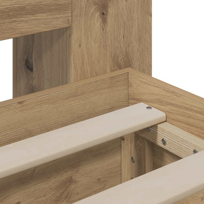vidaXL Bed Frame with Storage and Headboard Artisan Oak 150 x 200 cm