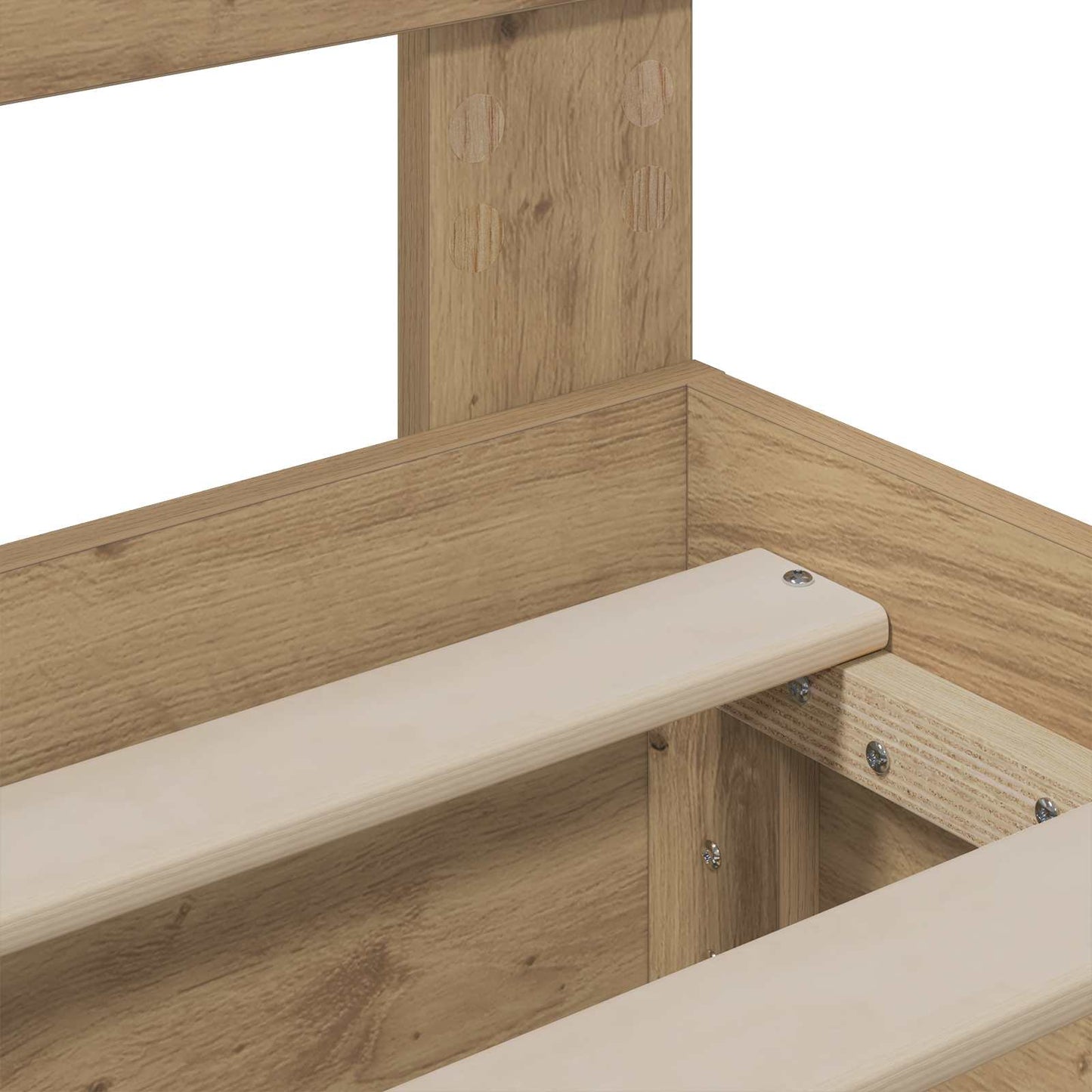 vidaXL Bed Frame with Storage and Headboard Artisan Oak 160 x 200 cm