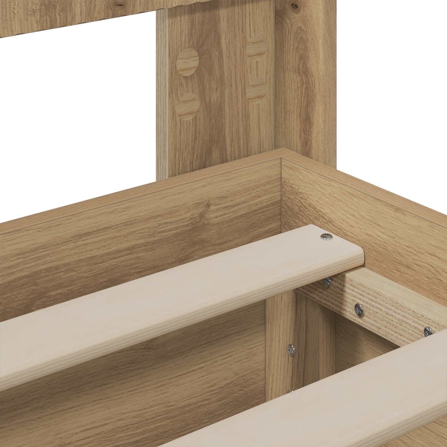 vidaXL Bed Frame with Storage and Headboard Artisan Oak 90 x 200 cm