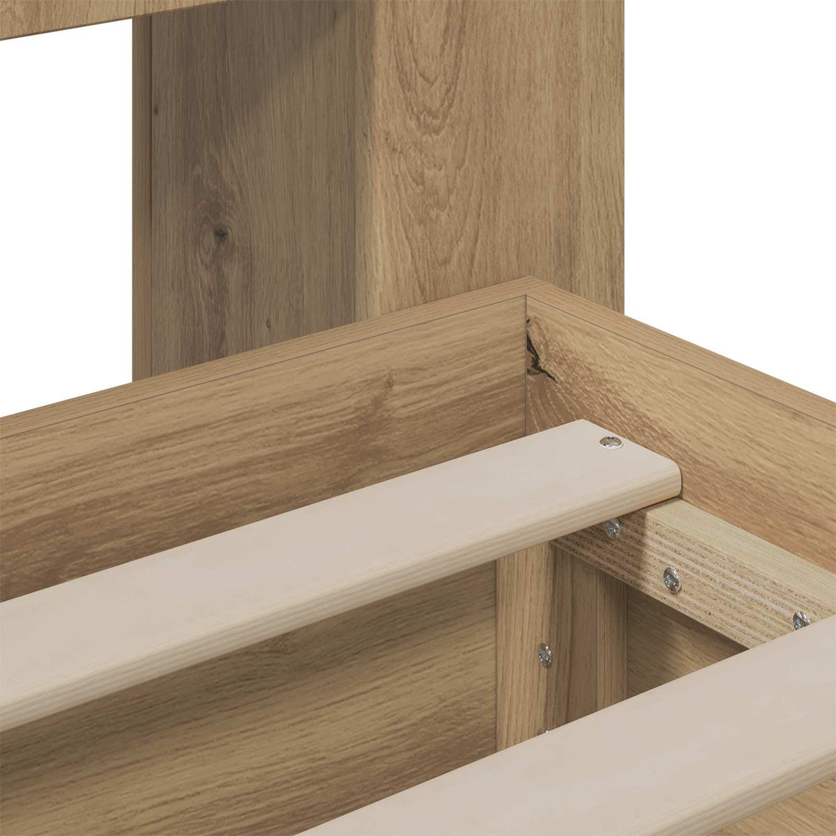 vidaXL Bed Frame with Storage and Headboard Artisan Oak 90 x 200 cm