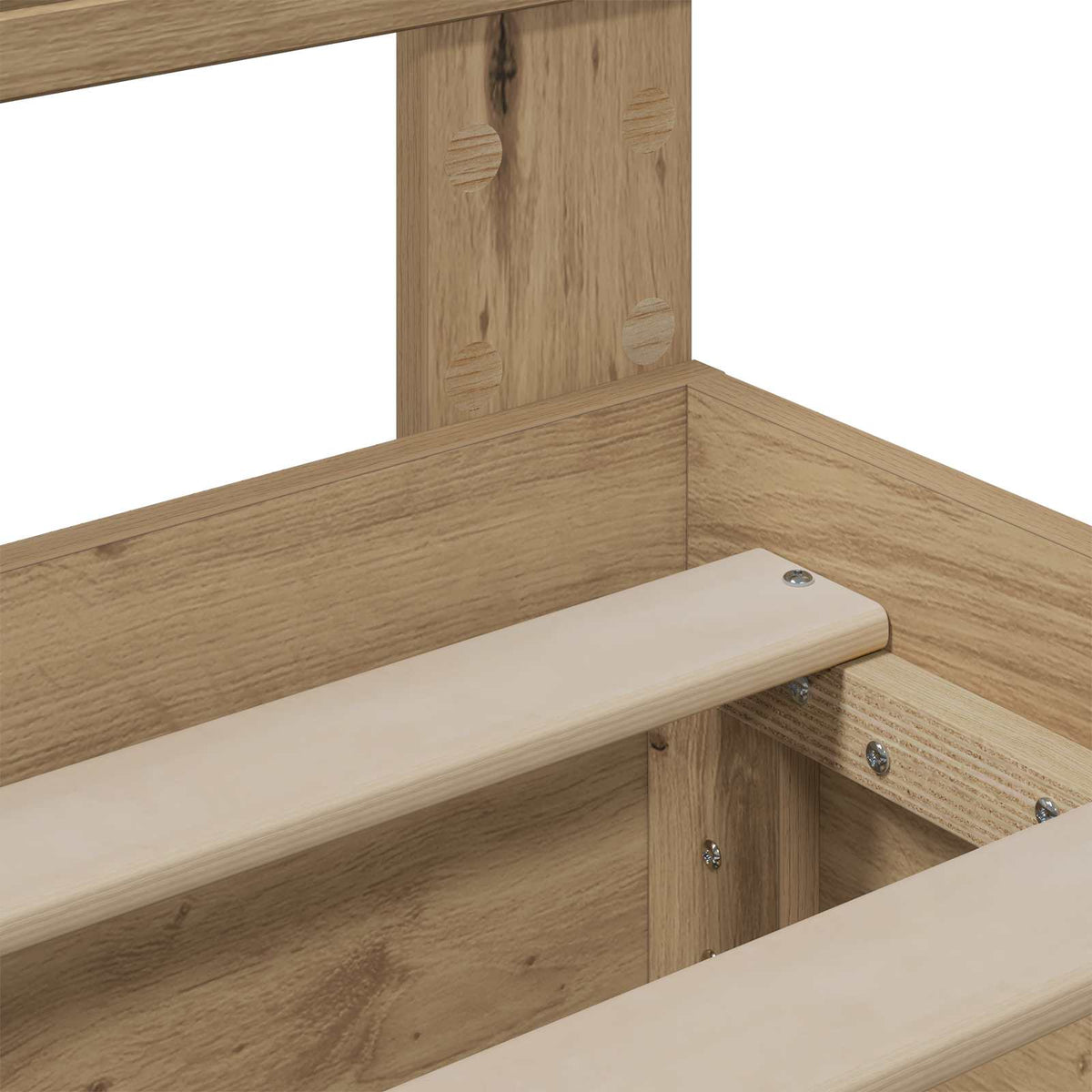 vidaXL Bed Frame with Storage and Headboard Artisan Oak 140 x 190 cm