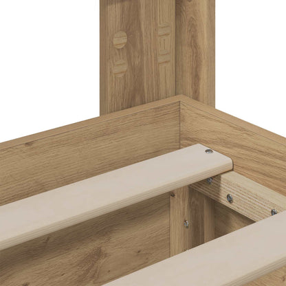 vidaXL Bed Frame with Storage and Headboard Artisan Oak 180 x 200 cm