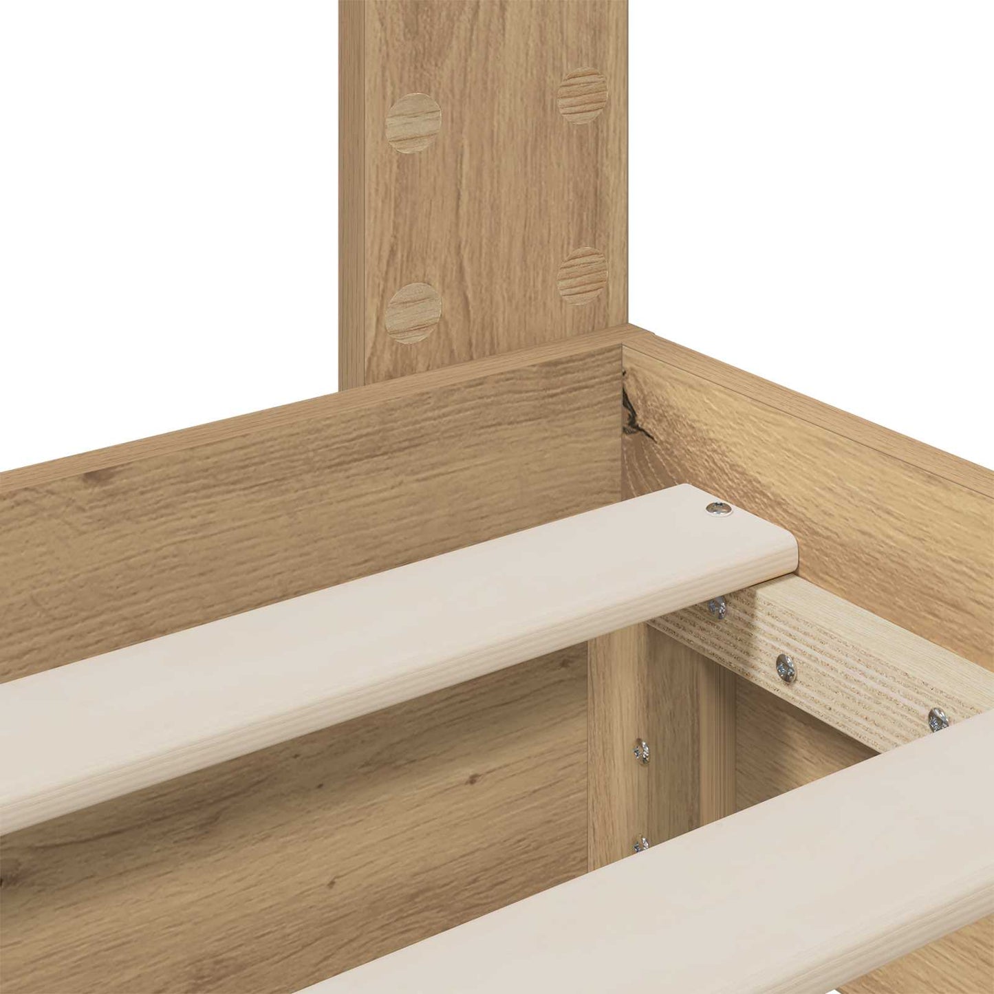 vidaXL Bed Frame with Storage and Headboard Artisan Oak 180 x 200 cm