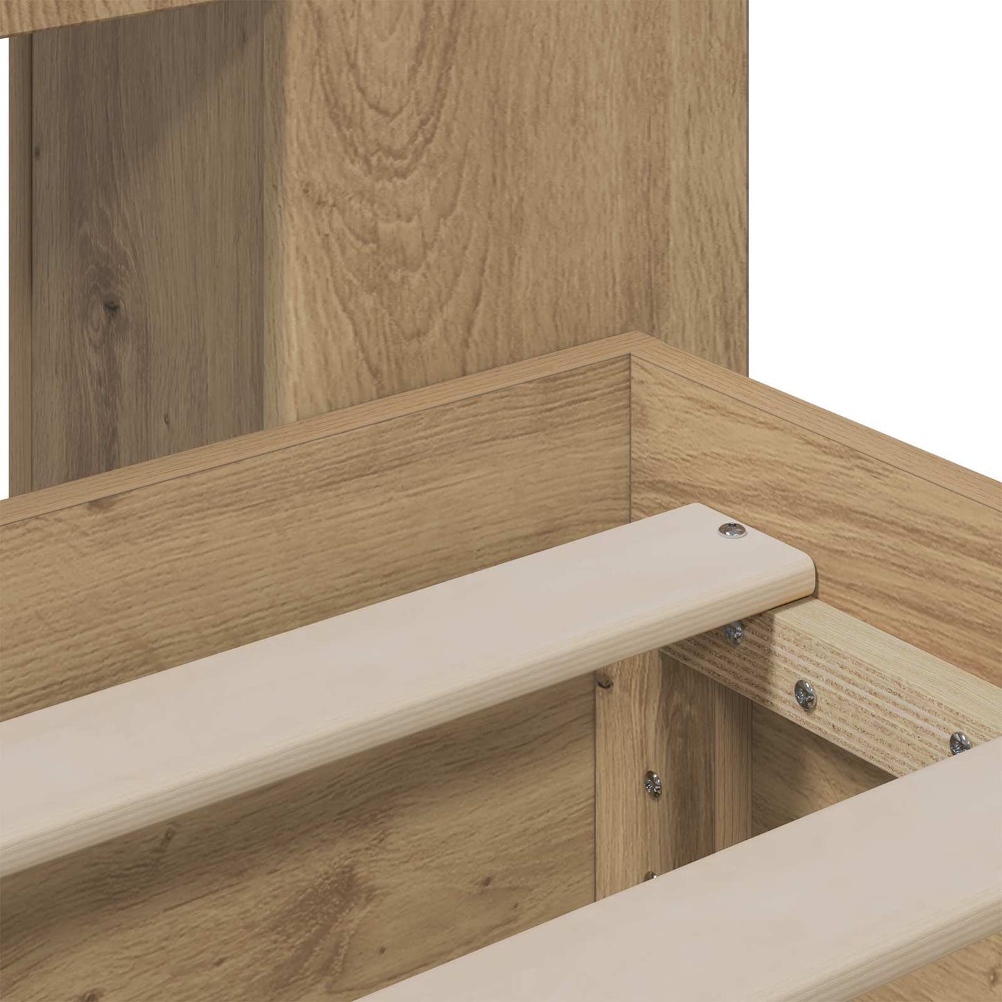 vidaXL Bed Frame with Storage and Headboard Artisan Oak 180 x 200 cm