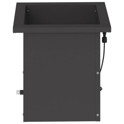 vidaXL Garden Planter with LED Black 30 x 30 x 30 cm Steel