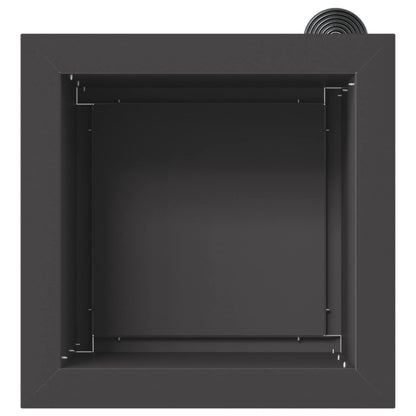 vidaXL Garden Planter with LED Black 30 x 30 x 30 cm Steel