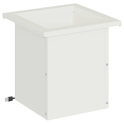 vidaXL Garden Planter with LED White 30 x 30 x 30 cm Steel