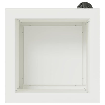 vidaXL Garden Planter with LED White 30 x 30 x 30 cm Steel