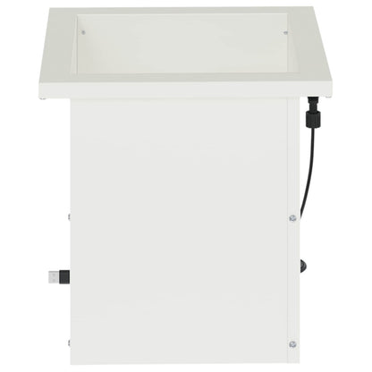 vidaXL Garden Planter with LED 2 pcs White 30 x 30 x 30 cm Steel