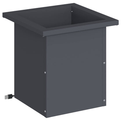 vidaXL Garden Planter with LED Antracite 30 x 30 x 30 cm Steel